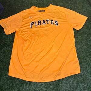 Nike MLB Pittsburgh Pirates Jersey Mens XL Yellow West U Rotary 17 Baseball Top